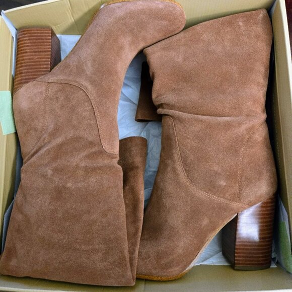 Michael Kors Leigh Brown Suede Boots - Picture 7 of 8